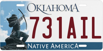 OK license plate 731AIL