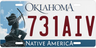OK license plate 731AIV