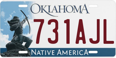 OK license plate 731AJL