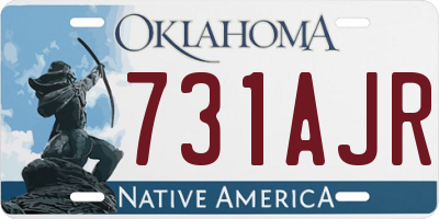 OK license plate 731AJR