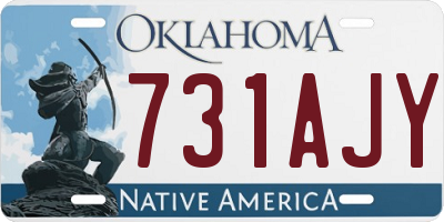 OK license plate 731AJY