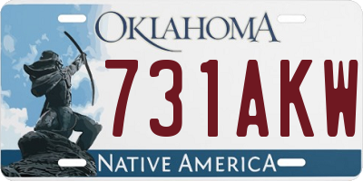 OK license plate 731AKW