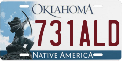 OK license plate 731ALD