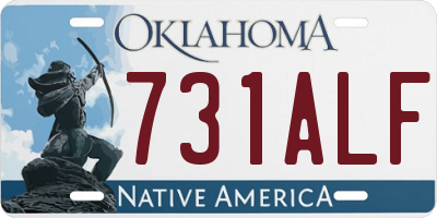 OK license plate 731ALF