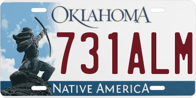 OK license plate 731ALM