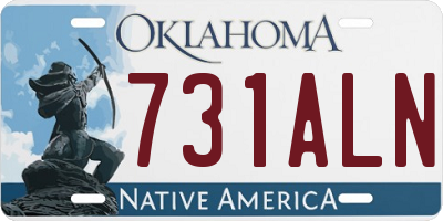 OK license plate 731ALN