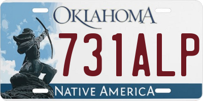 OK license plate 731ALP