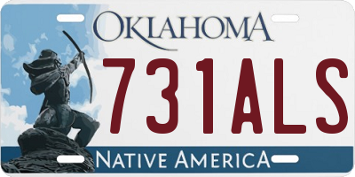 OK license plate 731ALS