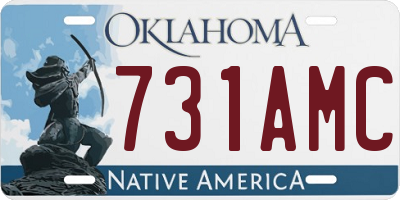 OK license plate 731AMC