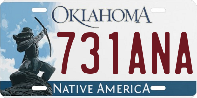 OK license plate 731ANA