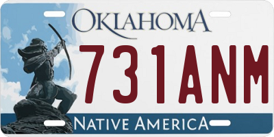 OK license plate 731ANM