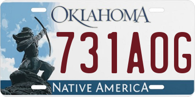 OK license plate 731AOG