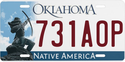 OK license plate 731AOP