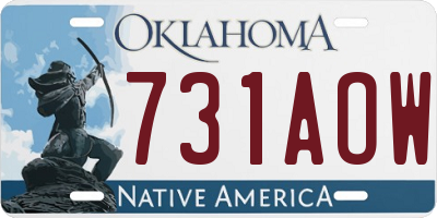 OK license plate 731AOW