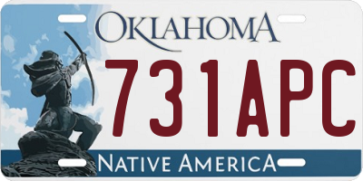 OK license plate 731APC