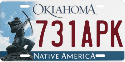 OK license plate 731APK