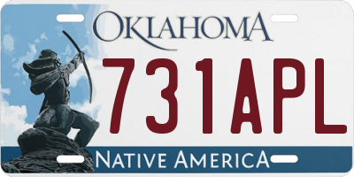 OK license plate 731APL