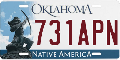 OK license plate 731APN