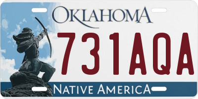 OK license plate 731AQA