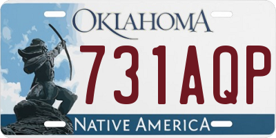 OK license plate 731AQP
