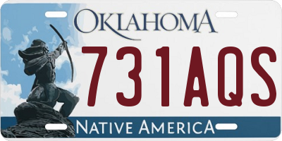 OK license plate 731AQS