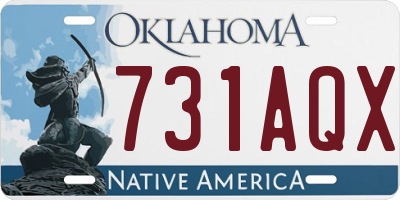 OK license plate 731AQX
