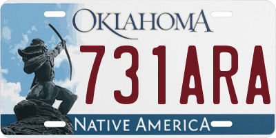OK license plate 731ARA