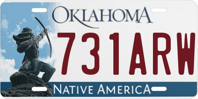 OK license plate 731ARW
