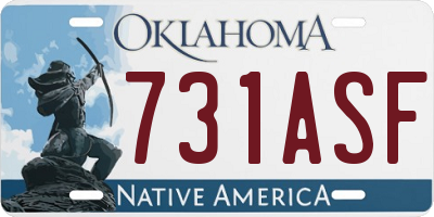 OK license plate 731ASF