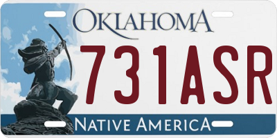 OK license plate 731ASR