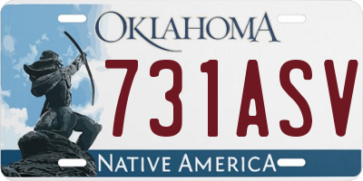 OK license plate 731ASV