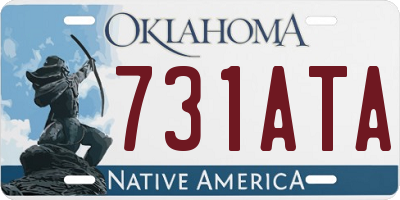 OK license plate 731ATA