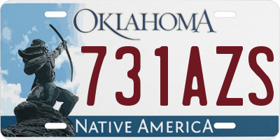 OK license plate 731AZS