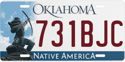 OK license plate 731BJC