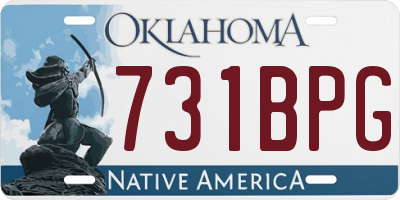 OK license plate 731BPG