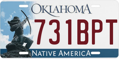 OK license plate 731BPT