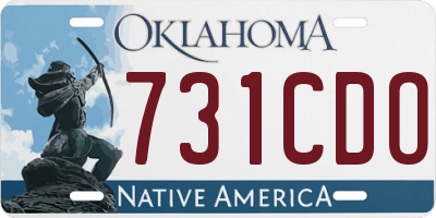 OK license plate 731CDO