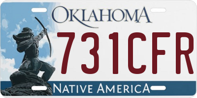 OK license plate 731CFR