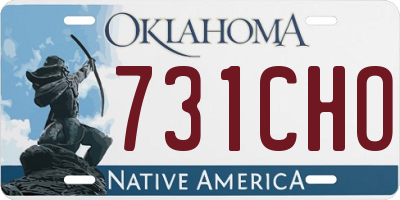 OK license plate 731CHO