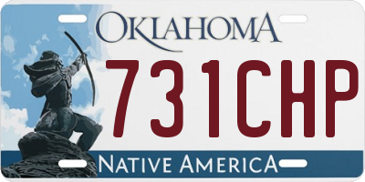 OK license plate 731CHP