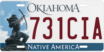 OK license plate 731CIA