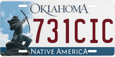 OK license plate 731CIC