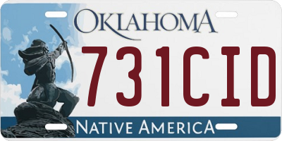 OK license plate 731CID