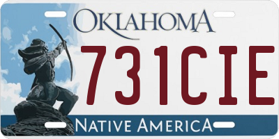OK license plate 731CIE