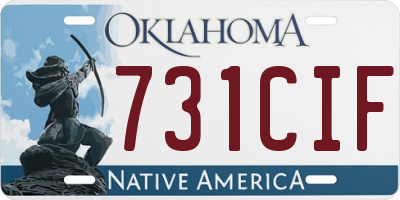 OK license plate 731CIF
