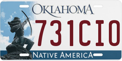 OK license plate 731CIO