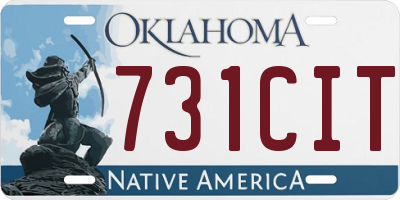 OK license plate 731CIT