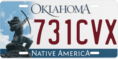 OK license plate 731CVX
