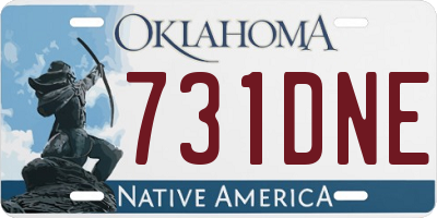OK license plate 731DNE