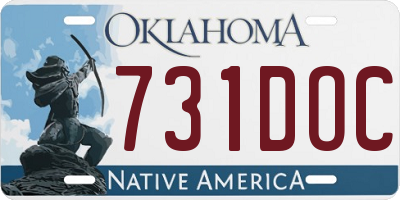 OK license plate 731DOC